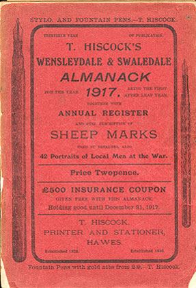 Wensleydale & Swaledale Almanack 1917 &copy;T Hiscock, Hawes 