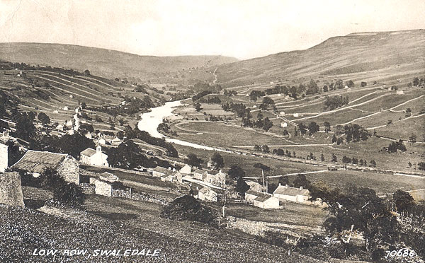 &copy;Valentine & Sons - Low Row from above postcard